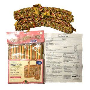 "Cabana Beach Tote" Fabric Knit Purse Kit Partially Made by Cranston